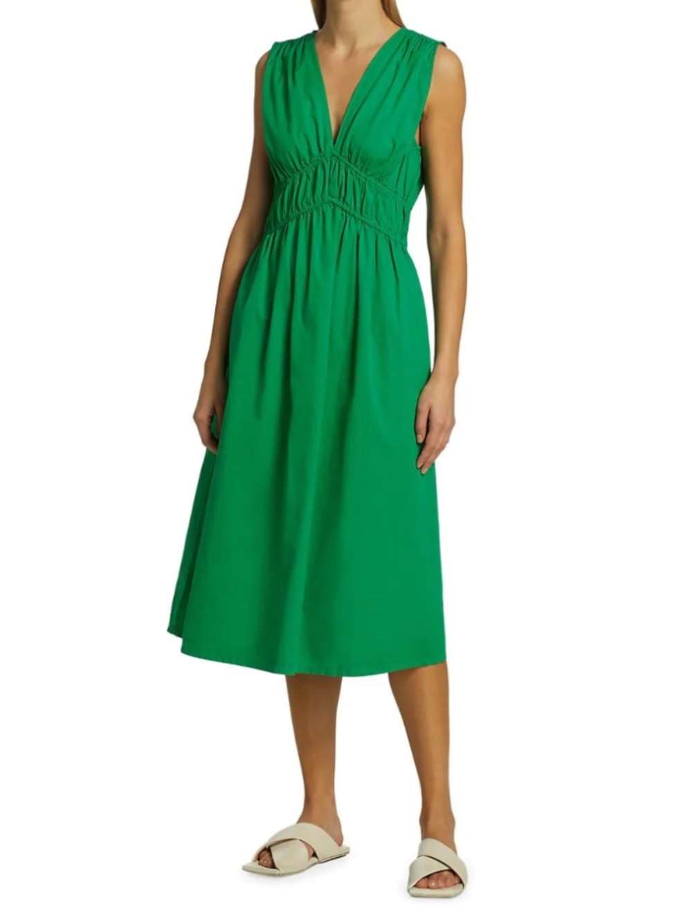 Xirena Cyra Sleeveless Midi Dress in Sea Green